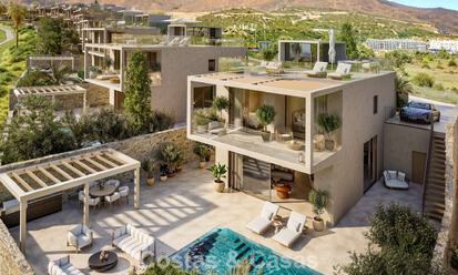 Villas modernes neuves à vendre en première ligne de golf, près du centre d’Estepona 796961