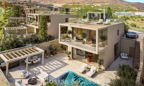 Villas modernes neuves à vendre en première ligne de golf, près du centre d’Estepona 796961