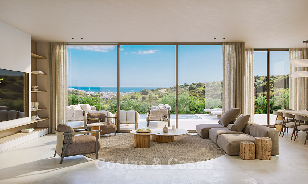 Villas modernes neuves à vendre en première ligne de golf, près du centre d’Estepona 796965