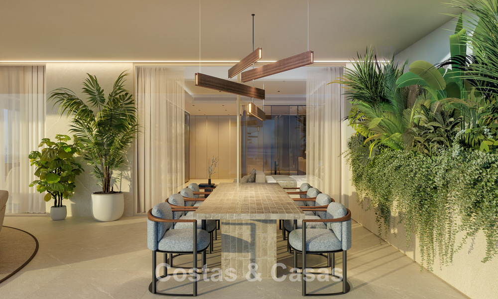 Lancement! Appartements de luxe avant-gardistes à vendre avec vue sur la mer, à deux pas de la plage et de la promenade à Estepona 797191