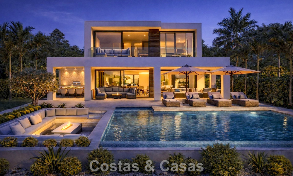 Nouvelle villa de luxe moderniste à vendre en première ligne de golf à Mijas, Costa del Sol 798119