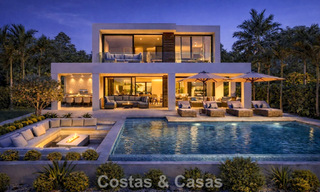 Nouvelle villa de luxe moderniste à vendre en première ligne de golf à Mijas, Costa del Sol 798119 