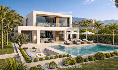Nouvelle villa de luxe moderniste à vendre en première ligne de golf à Mijas, Costa del Sol 798120