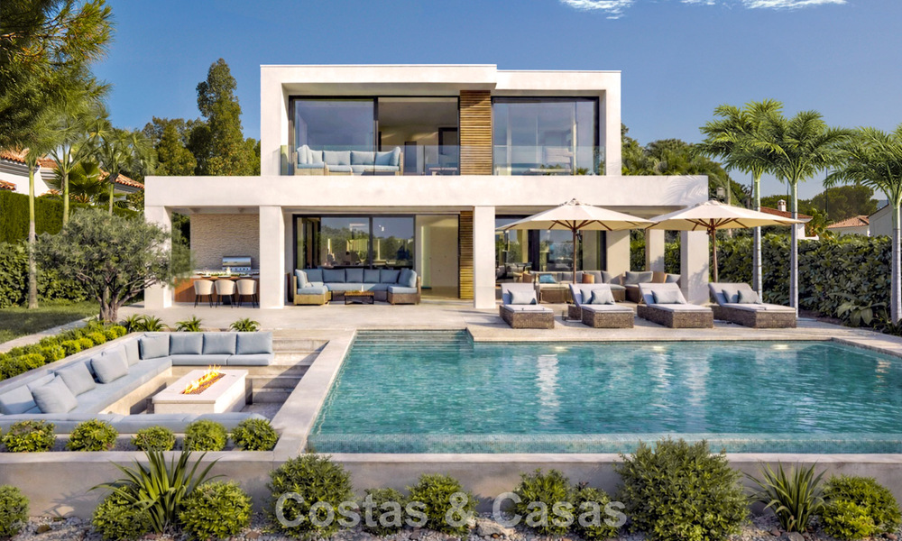 Nouvelle villa de luxe moderniste à vendre en première ligne de golf à Mijas, Costa del Sol 798121