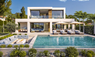 Nouvelle villa de luxe moderniste à vendre en première ligne de golf à Mijas, Costa del Sol 798121 