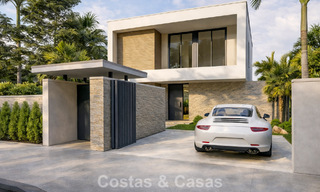 Nouvelle villa de luxe moderniste à vendre en première ligne de golf à Mijas, Costa del Sol 798124 