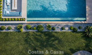 Nouvelle villa de luxe moderniste à vendre en première ligne de golf à Mijas, Costa del Sol 798125 