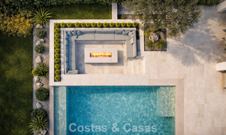 Nouvelle villa de luxe moderniste à vendre en première ligne de golf à Mijas, Costa del Sol 798134 
