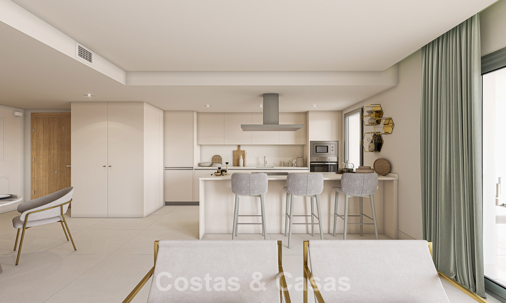 Appartements neufs contemporains de luxe avec vue mer envoûtante à vendre à Manilva, Costa del Sol 797567
