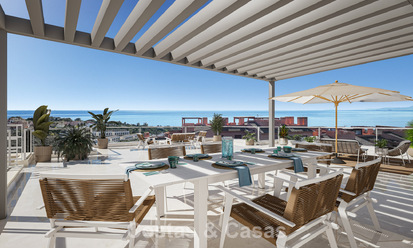 Appartements neufs contemporains de luxe avec vue mer envoûtante à vendre à Manilva, Costa del Sol 797593