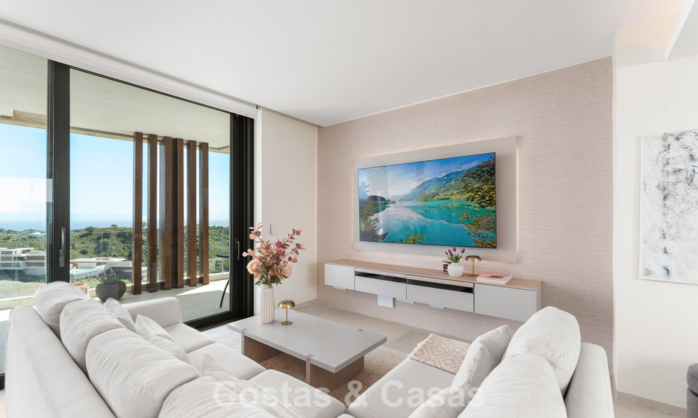 Penthouse de luxe contemporain à vendre avec vue sur la mer dans les collines de La Quinta Resort à Marbella - Benahavís 797677
