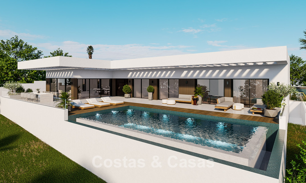 Projet de villa de luxe à vendre en première ligne de golf à Casares, Costa del Sol 798380