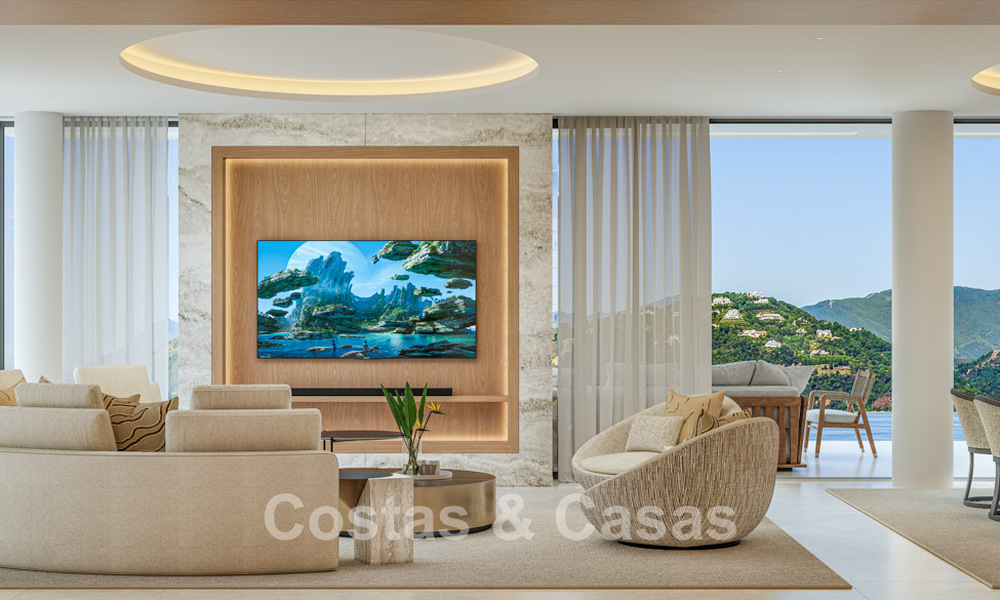 Villa de luxe design avec vue panoramique sur la mer à vendre dans un resort de golf sécurisé à Marbella - Benahavís 799027