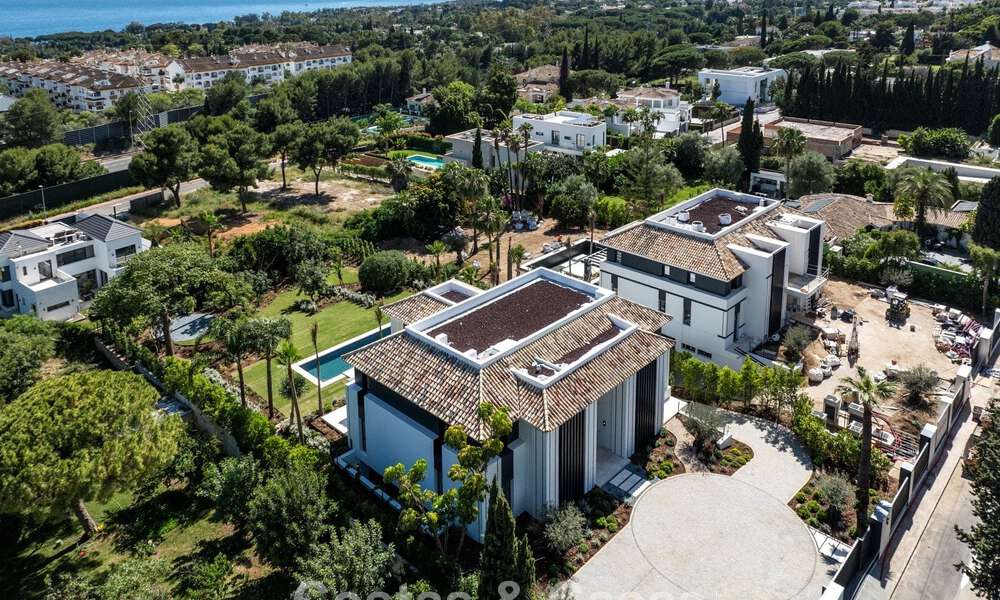 Nouvelle villa architecturale moderne avec vue imprenable sur la mer à vendre sur le Golden Mile de Marbella 799284