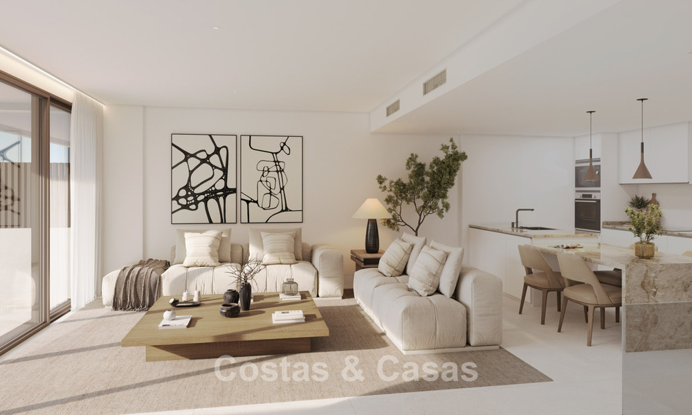Maisons neuves avec vue sur la mer et les montagnes à vendre dans un complexe de style resort à Fuengirola, Costa del Sol 799589