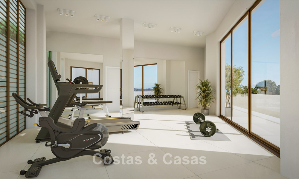 Maisons neuves avec vue sur la mer et les montagnes à vendre dans un complexe de style resort à Fuengirola, Costa del Sol 799593