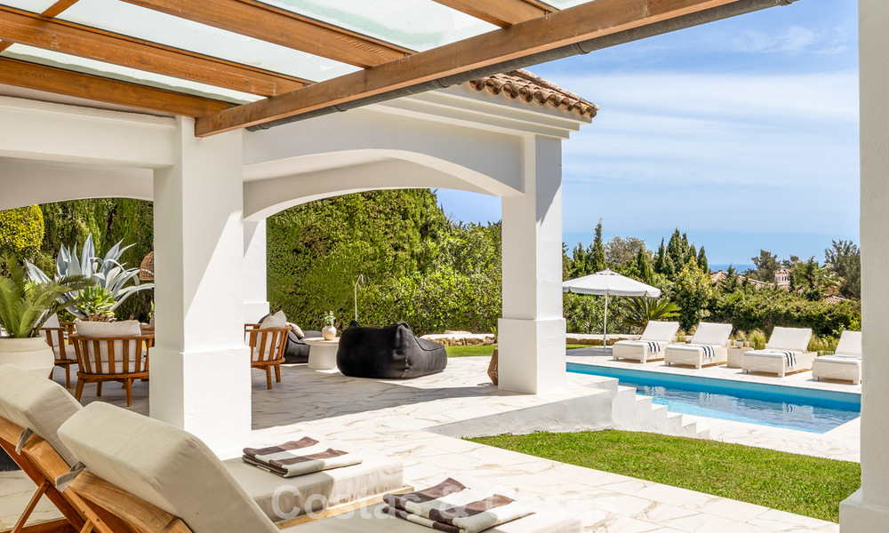 Magnifique villa andalouse contemporaine rénovée avec vue panoramique sur la mer à vendre à Sotogrande, Costa del Sol 799874