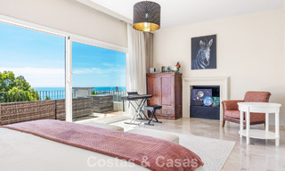 Spacieuse villa de style architectural espagnol moderne avec vue imprenable sur la mer à vendre à Manilva, Costa del Sol 800629 