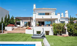 Spacieuse villa de style architectural espagnol moderne avec vue imprenable sur la mer à vendre à Manilva, Costa del Sol 800667 