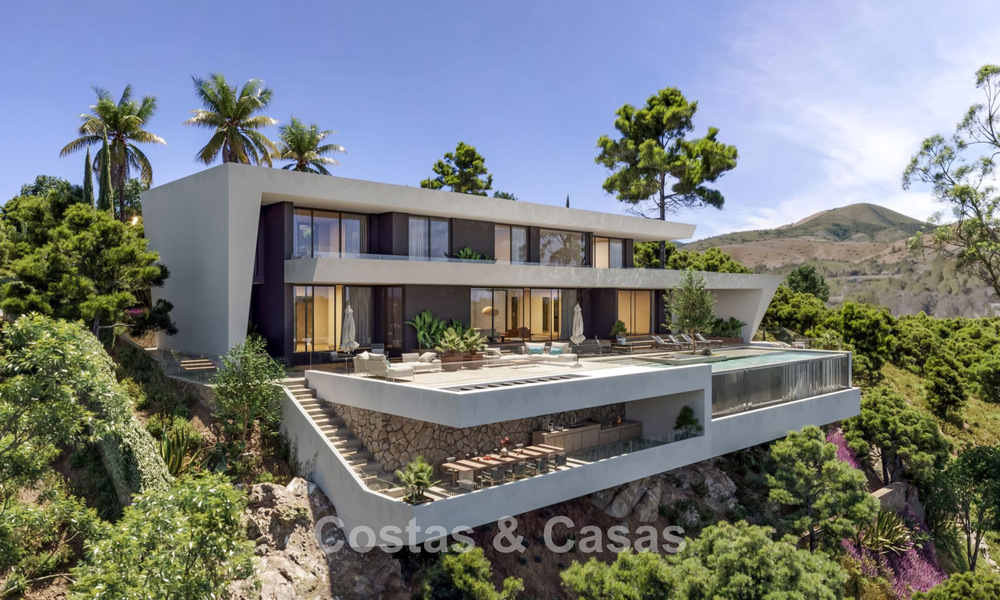 Villa ultramoderne à vendre dans les paisibles collines de Marbella - Benahavís, avec vue sur la vallée verdoyante et la mer 800725