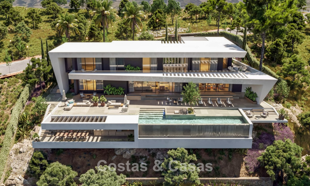 Villa ultramoderne à vendre dans les paisibles collines de Marbella - Benahavís, avec vue sur la vallée verdoyante et la mer 800726