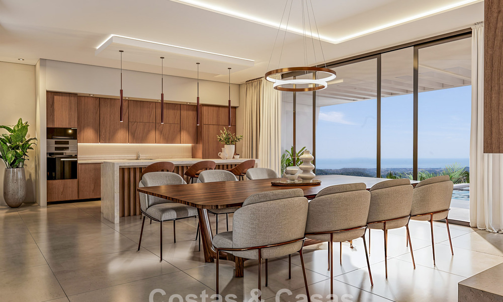 Villa ultramoderne à vendre dans les paisibles collines de Marbella - Benahavís, avec vue sur la vallée verdoyante et la mer 800728