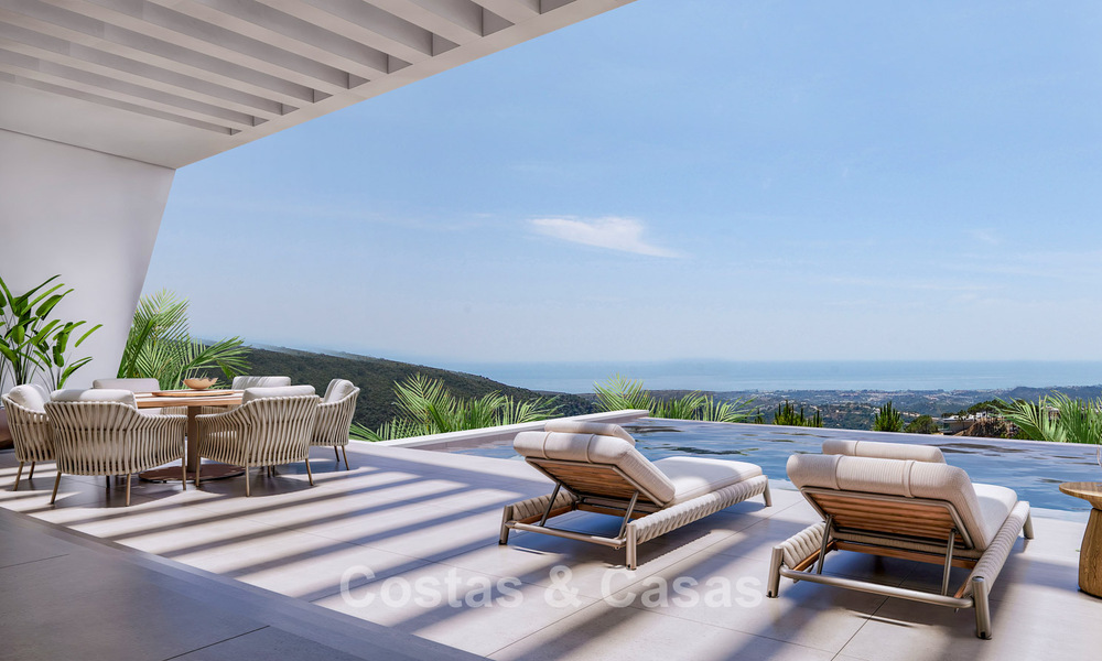 Villa ultramoderne à vendre dans les paisibles collines de Marbella - Benahavís, avec vue sur la vallée verdoyante et la mer 800731