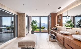 Impressionnante villa de luxe à l’architecture minimaliste moderne à vendre dans les collines de Marbella Est 801129 