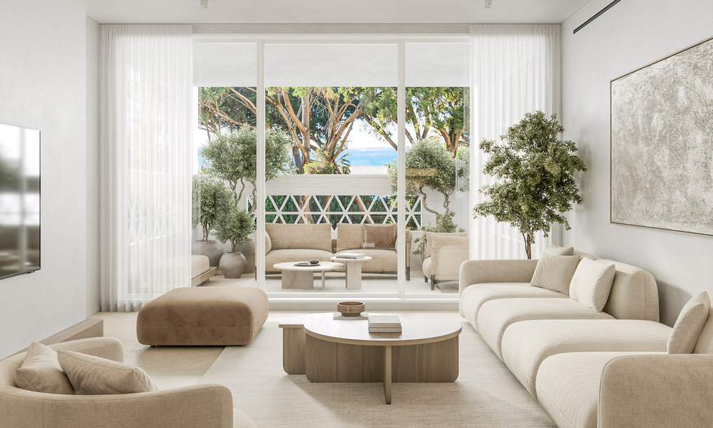 Appartement de luxe rénové avec vue sur la mer à vendre à Playas del Duque, Puerto Banús, Marbella 801656