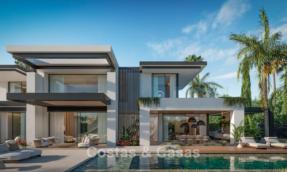 3 villas de luxe neuves à vendre à quelques pas de la plage et des commodités à San Pedro, Marbella 801623
