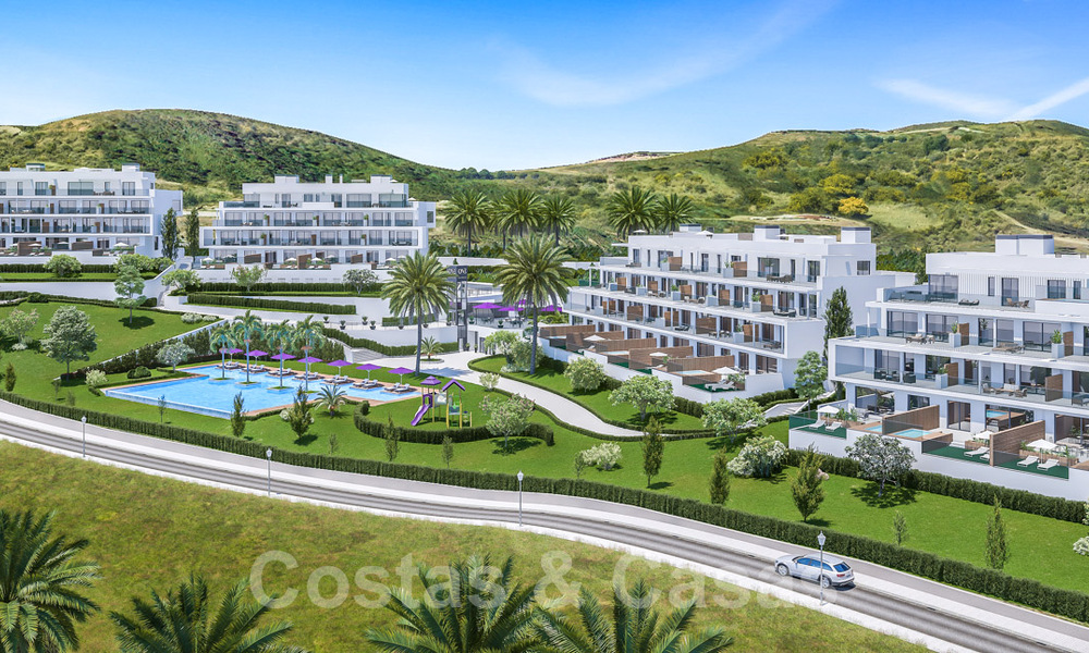Appartement d'angle moderne dans un complexe hôtelier de luxe offrant une vue panoramique sur la mer à La Cala de Mijas, Costa del Sol 802146