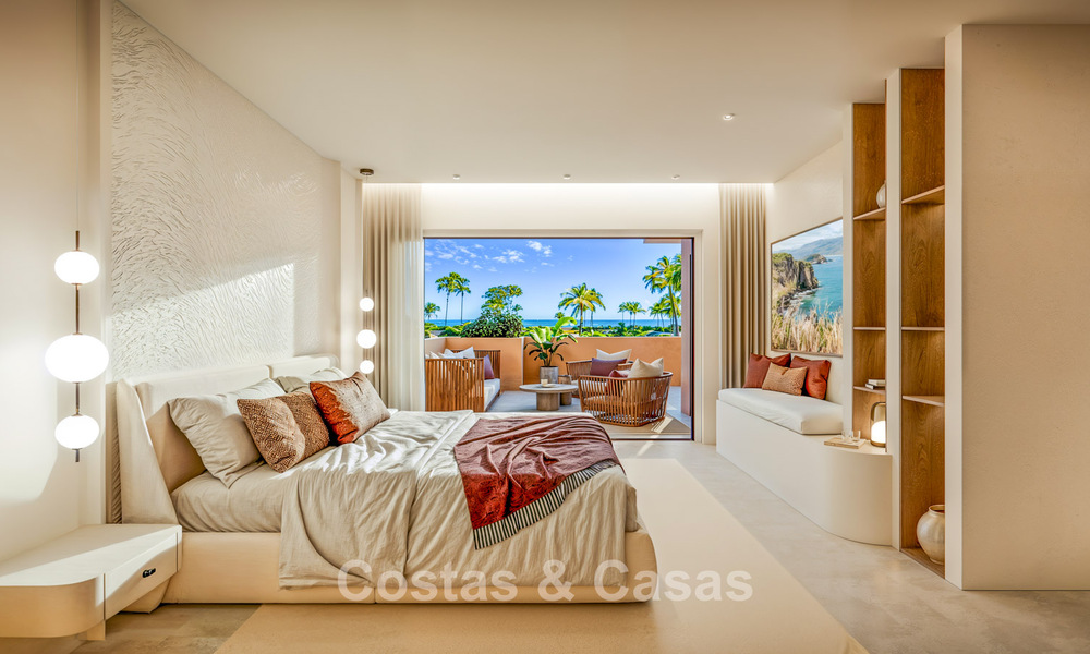 Appartement de plage modernisé avec vue panoramique sur la mer à vendre sur la New Golden Mile, Marbella - Estepona 802516