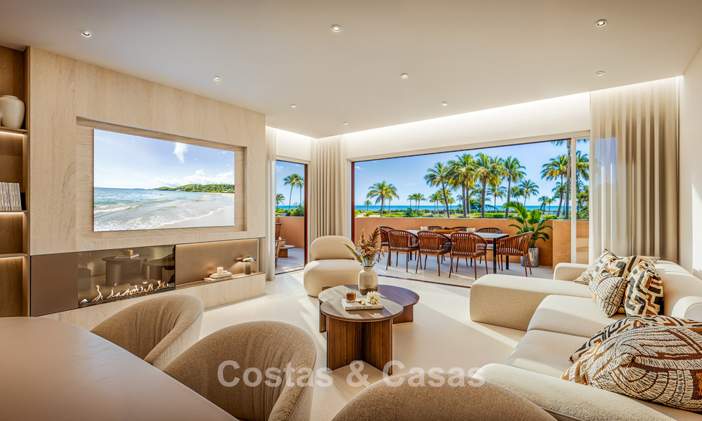 Appartement de plage modernisé avec vue panoramique sur la mer à vendre sur la New Golden Mile, Marbella - Estepona 802518