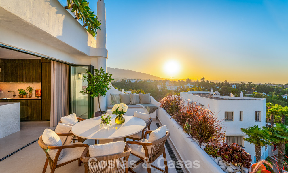 Luxueux appartement rénové avec vue sur la mer à vendre dans une résidence sécurisée sur le Golden Mile de Marbella 802838