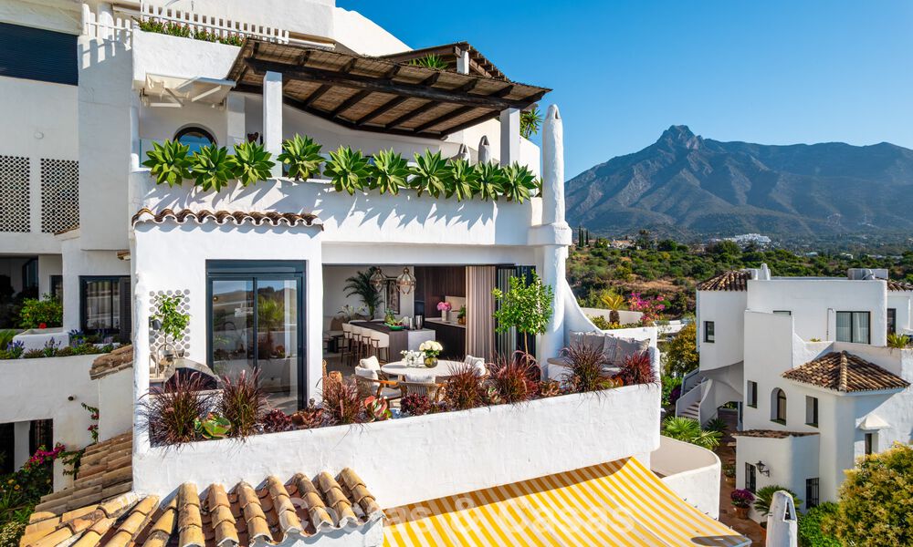 Luxueux appartement rénové avec vue sur la mer à vendre dans une résidence sécurisée sur le Golden Mile de Marbella 802858