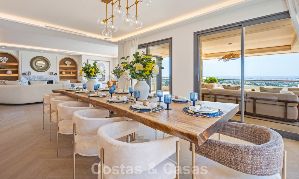 Penthouse duplex exclusif avec vue panoramique sur la mer à vendre à Nueva Andalucía, Marbella 803110