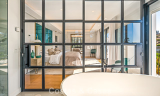Élégante villa de luxe à l’architecture méditerranéenne à vendre dans la Vallée du Golf de Nueva Andalucía, Marbella 803435 