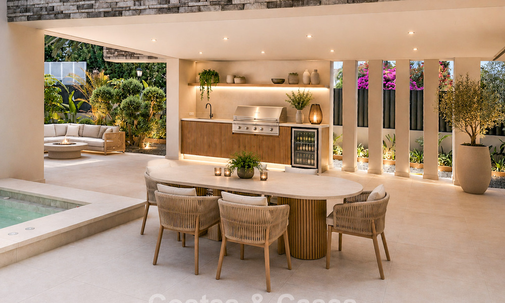 Nouvelle villa moderne exclusive prête à emménager à vendre dans un quartier résidentiel en bord de mer près de San Pedro, Marbella 803594