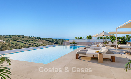 Appartements contemporains de luxe neufs à vendre en bordure du golf à Estepona 803611