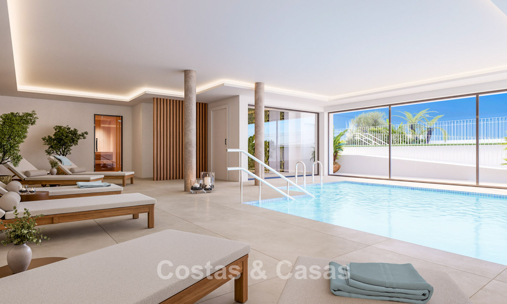 Appartements contemporains de luxe neufs à vendre en bordure du golf à Estepona 803614