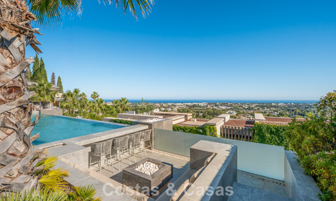 Villa de luxe d'exception avec vue sur la mer à vendre dans une résidence sécurisée à La Quinta, Marbella - Benahavís 803732