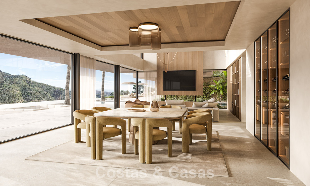 Villa d'architecte raffinée avec vue panoramique sur la mer à vendre dans les Collines de Marbella - Benahavís 804101