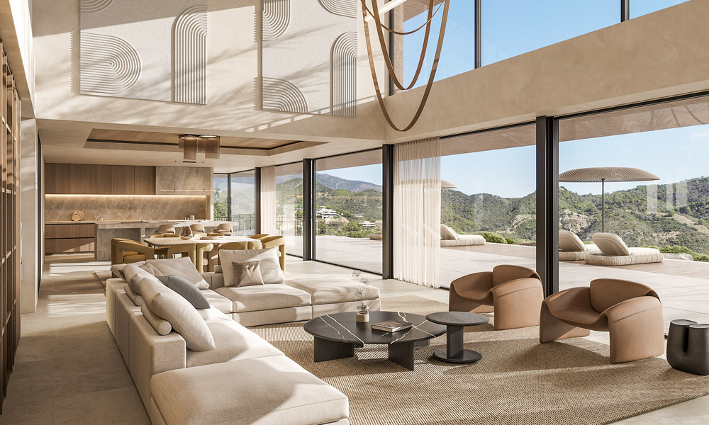 Villa d'architecte raffinée avec vue panoramique sur la mer à vendre dans les Collines de Marbella - Benahavís 804102