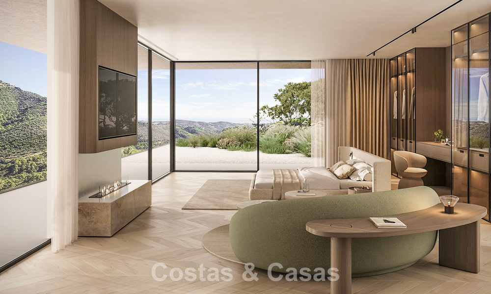 Villa d'architecte raffinée avec vue panoramique sur la mer à vendre dans les Collines de Marbella - Benahavís 804103