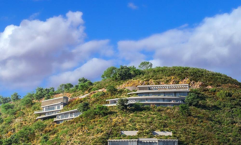 Villa d’architecte avec vues panoramiques sur les montagnes et la mer à vendre à Marbella - Benahavís 804106