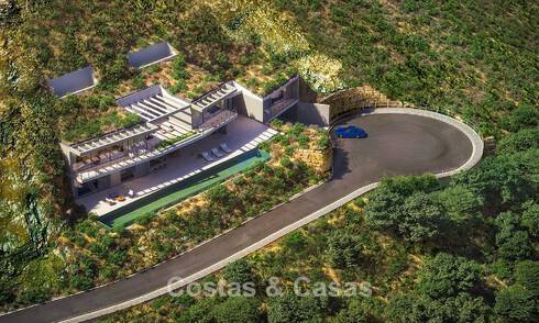 Villa d’architecte avec vues panoramiques sur les montagnes et la mer à vendre à Marbella - Benahavís 804107