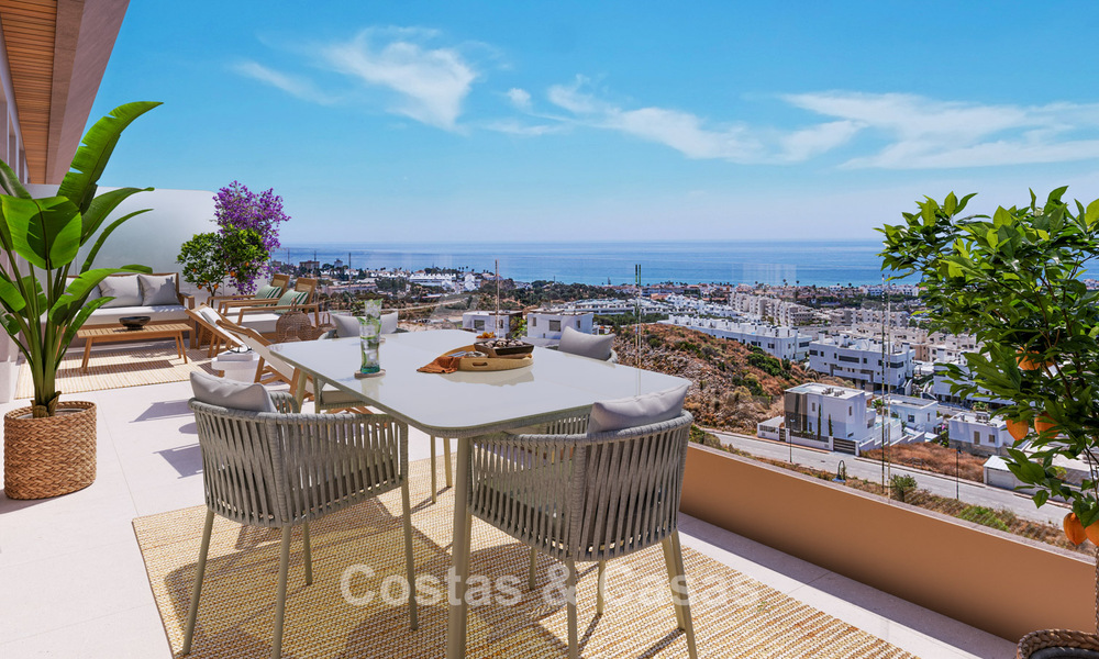 Appartements de luxe neufs avec vue panoramique sur la mer à vendre à La Cala de Mijas, Costa del Sol 804605