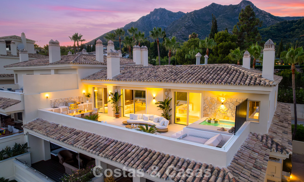 Penthouse luxueux et contemporain rénové avec vue panoramique sur la mer à Sierra Blanca, sur le Golden Mile de Marbella 804800