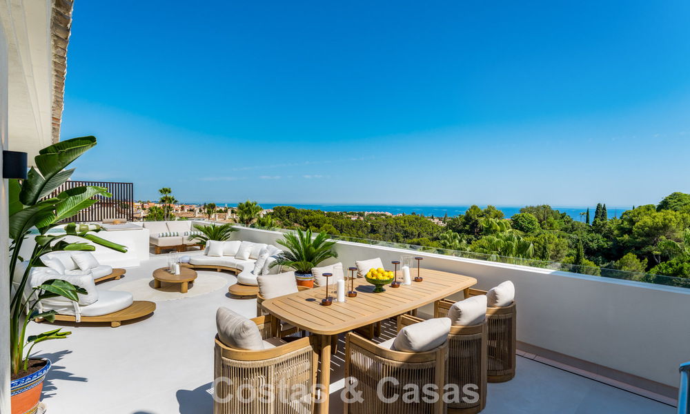 Penthouse luxueux et contemporain rénové avec vue panoramique sur la mer à Sierra Blanca, sur le Golden Mile de Marbella 804802