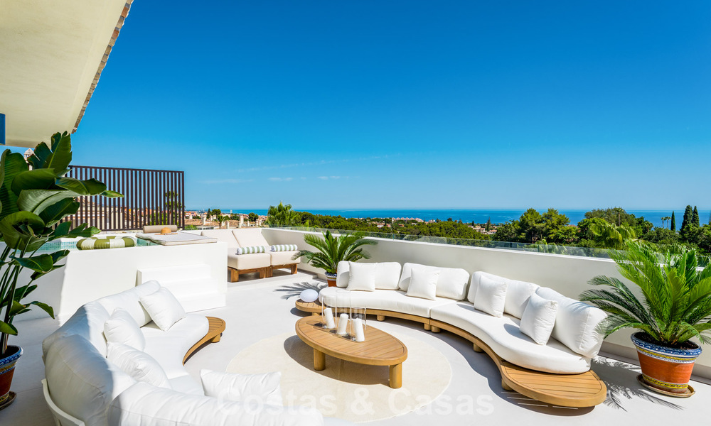 Penthouse luxueux et contemporain rénové avec vue panoramique sur la mer à Sierra Blanca, sur le Golden Mile de Marbella 804803